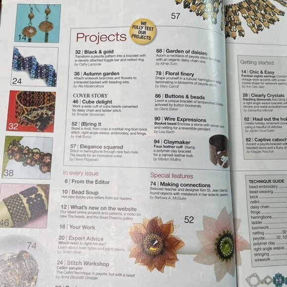 Bead & Button Magazine Jewelry Crafting Book u Oct 2010 Issue 99 3 Technique Bra - Picture 4 of 8